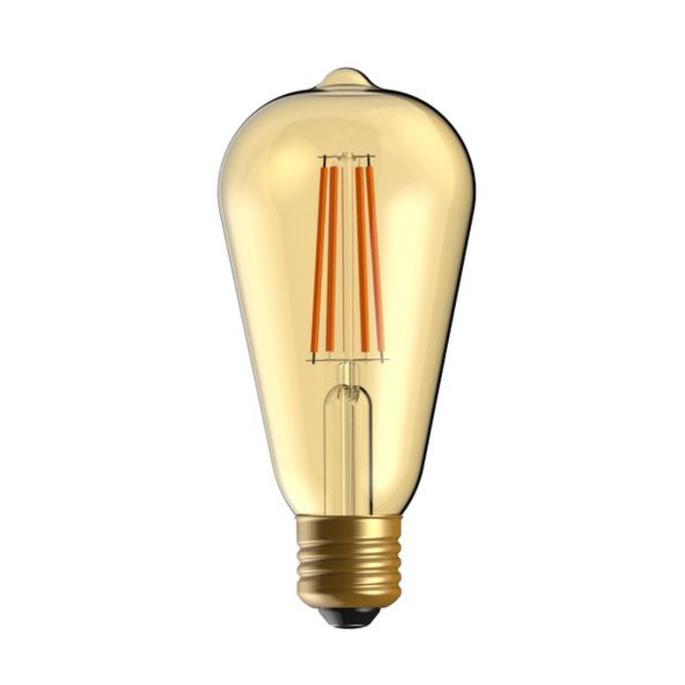 נורת לד פחם מידאה 8.5 וואט ST64 2700K צבע זהב - KnuPo